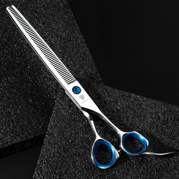 Jargem 3D Straight Blenders 7.5in – Single-Sided Thinning Shears, 56 Teeth, Offset Handle