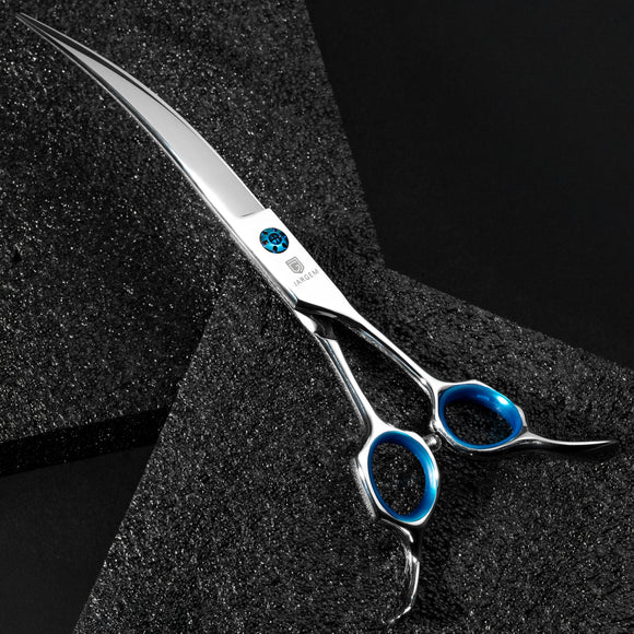 Jargem 3D Curved Grooming Scissors 7.5in – Offset Handle, Precision Cutting