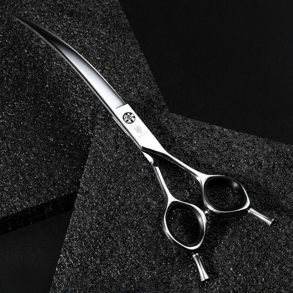 Jargem 3D Ultra Curved Slim Grooming Scissors 7.5in – Precision Blades, Lightweight Design