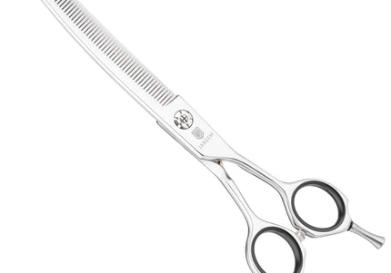 Jargem Curved Blending Shears 7.0" – Single-Sided Thinning Scissors with 60 Teeth