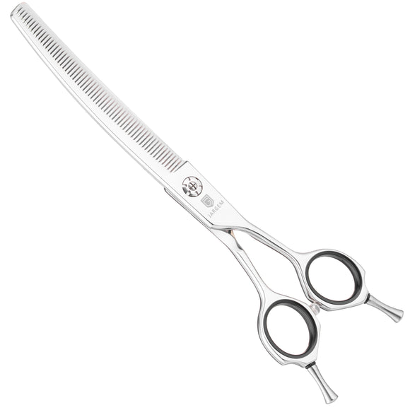 Jargem Curved Blending Shears 7.0" – Single-Sided Thinning Scissors with 60 Teeth