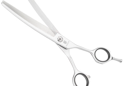 Jargem Curved Blending Shears 7.0" – Single-Sided Thinning Scissors with 60 Teeth