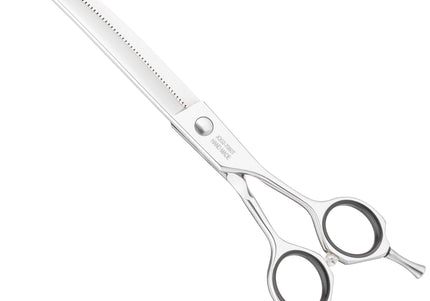 Jargem Curved Blending Shears 7.0" – Single-Sided Thinning Scissors with 60 Teeth