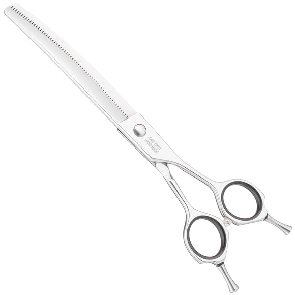 Jargem Curved Blending Shears 7.0" – Single-Sided Thinning Scissors with 60 Teeth
