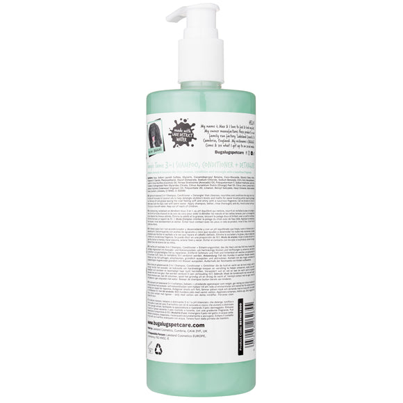 Bugalugs Tangle Tame 3in1 Shampoo – Conditioning and Detangling Formula, Avocado Coconut Scent, 500ml