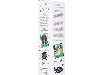 Bugalugs Enzymatic Dental Care Kit – Toothpaste with Silicone Finger Brush, 75g, Gentle Cleaning