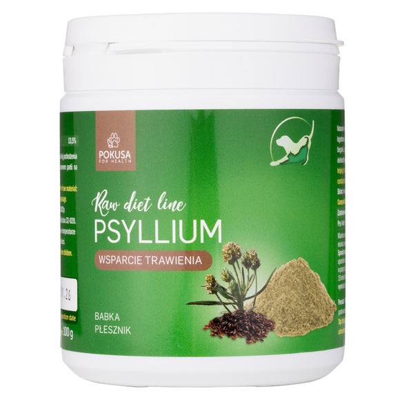 Pokusa Raw Diet Line Psyllium 100g – Natural Fiber Supplement, Supports Healthy Digestion