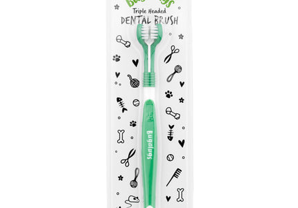 Bugalugs Triple Headed Dental Brush – Three-Sided Toothbrush with Ergonomic Handle Design