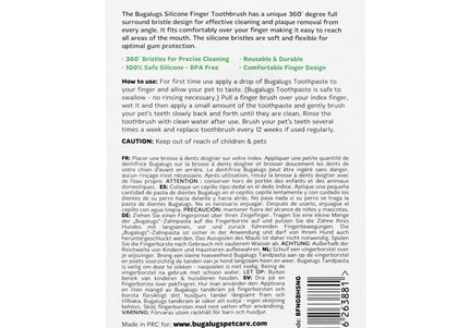 Bugalugs Finger Dental Brush – Silicone Toothbrush, Flexible Design, Easy Oral Care