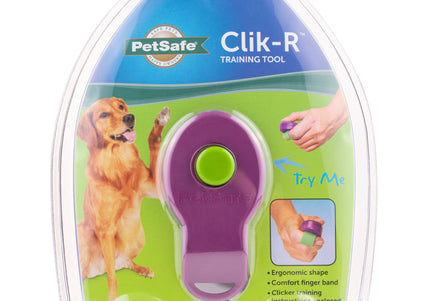 PetSafe Click-R Training Clicker – Ergonomic Purple Design, Durable and Easy to Use