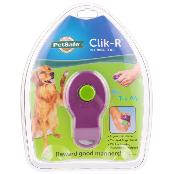 PetSafe Click-R Training Clicker – Ergonomic Purple Design, Durable and Easy to Use