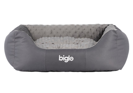 Biglo Milano Minky Gray Dog Bed – Extra Large, Ultra-Soft, Comfortable Design