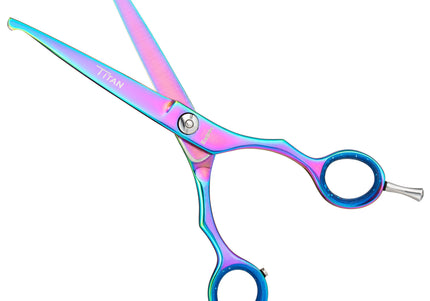 Geib Entree Blue Titan Safety Scissors 6.5" – Straight, Titanium-Coated, Micro-Grind Blade, Premium Quality