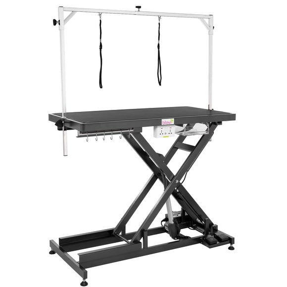 Blovi Callisto Pro Grooming Table – Electric Lift, Accessory Shelf, 125x65cm Anthracite Top