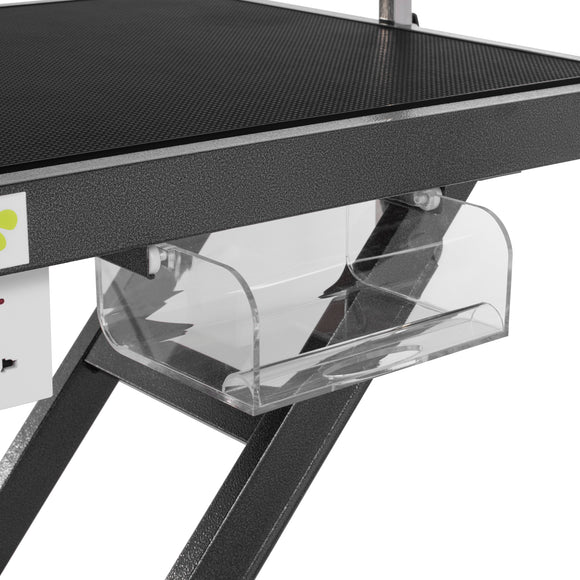 Blovi Callisto Pro Grooming Table – Electric Lift, Accessory Shelf, 125x65cm Anthracite Top