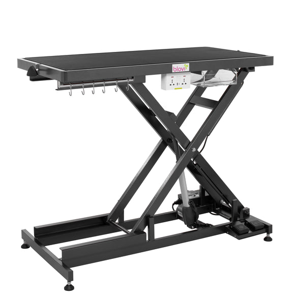 Blovi Callisto Pro Grooming Table – Electric Lift, Accessory Shelf, 125x65cm Anthracite Top