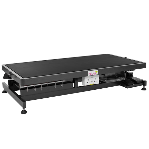 Blovi Callisto Pro Grooming Table – Electric Lift, Accessory Shelf, 125x65cm Anthracite Top