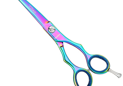 Geib Entree Blue Titan Safety Scissors 6.5" – Straight, Titanium-Coated, Micro-Grind Blade, Premium Quality