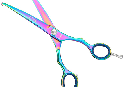 Geib Entree Blue Titan Safety Scissors 6.5" – Straight, Titanium-Coated, Micro-Grind Blade, Premium Quality