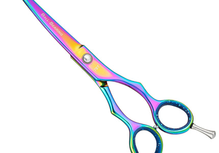 Geib Entree Blue Titan Safety Scissors 6.5" – Straight, Titanium-Coated, Micro-Grind Blade, Premium Quality
