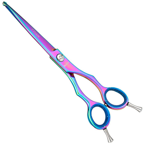 Geib Entree Blue Titan Safety Scissors 6.5" – Straight, Titanium-Coated, Micro-Grind Blade, Premium Quality