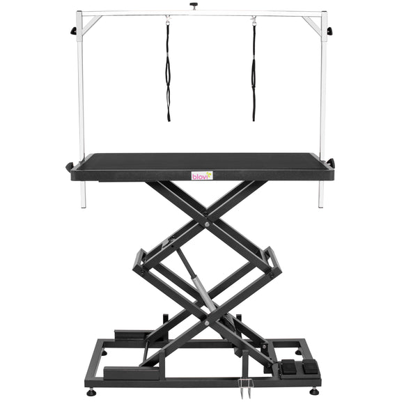 Blovi Upper Electric Grooming Table – Anthracite, 125x65cm, Adjustable Height Platform