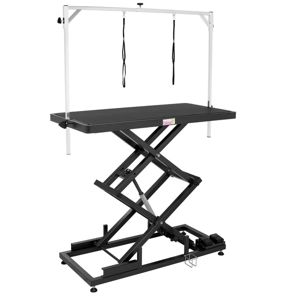Blovi Upper Electric Grooming Table – Anthracite, 125x65cm, Adjustable Height Platform
