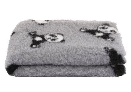 Blovi DryBed A+ Anti-Slip Grooming Bed – Gray Panda Print, 200x150cm, Soft and Durable