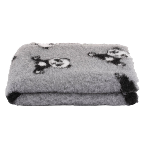 Blovi DryBed A+ Anti-Slip Grooming Bed – Gray Panda Print, 200x150cm, Soft and Durable