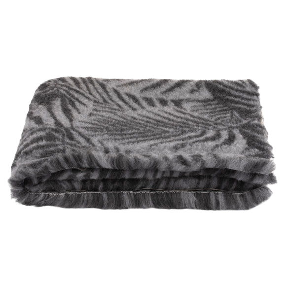 Blovi DryBed A+ Anti-Slip Grooming Bed – Graphite-Gray Leaves, 75x50cm, Durable Comfort