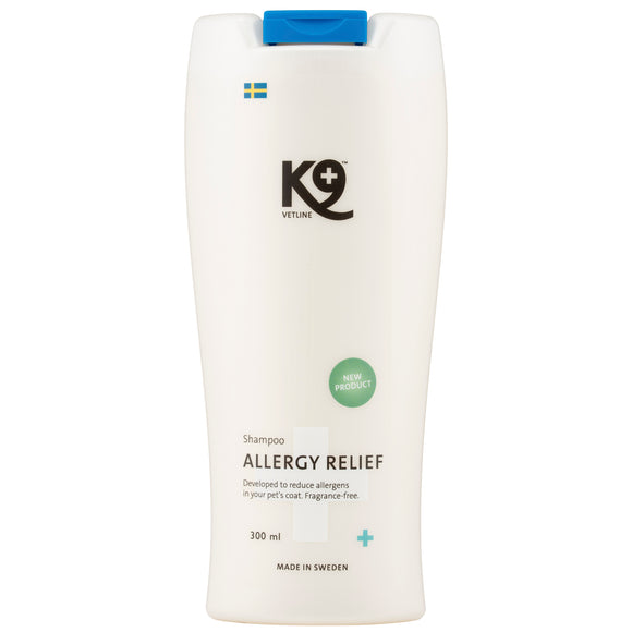 K9 Allergy Relief Shampoo 300ml – Gentle Concentrated Formula, Soothes Sensitive Skin, 1:20 Dilution