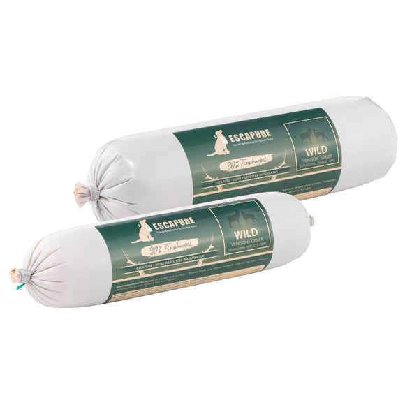 Escapure Wild Wurst Wet Dog Food – Deer Meat Bars, Grain-Free, 12 x 800g Cans