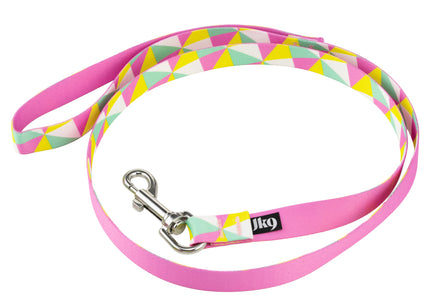 Julius-K9 MoreColor Basic Leash Retro 120cm – Durable Tape Leash with Colorful Triangle Pattern
