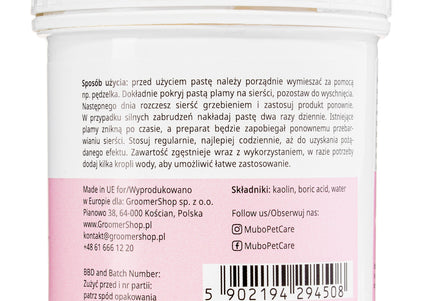 Mubo Perfect Eyes Tear Stain Remover Paste – Gentle Formula for Stains and Discoloration, 200ml