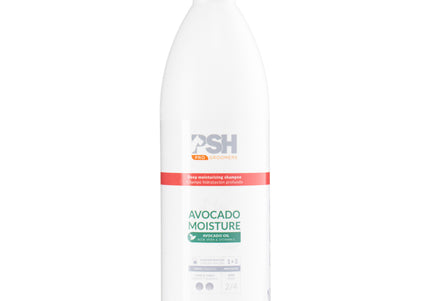 PSH Pro Avocado Moisture Shampoo – Concentrated Hydrating Formula for Long and Curly Coats, 1L