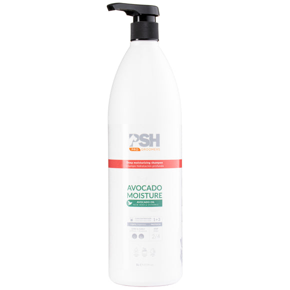 PSH Pro Avocado Moisture Shampoo – Concentrated Hydrating Formula for Long and Curly Coats, 1L