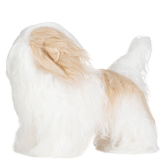 Mr. Jiang Shih Tzu Full Body Hair – Champagne & White Replacement Coat, Small Model Mannequin