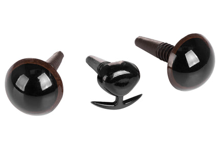 Mr. Jiang Teddy Model Dog Eyes and Nose – Replacement Parts Set, Realistic Finish