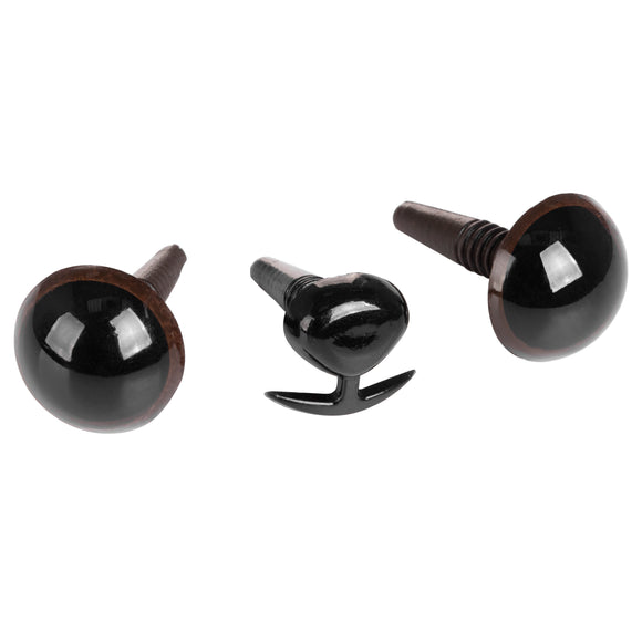 Mr. Jiang Teddy Model Dog Eyes and Nose – Replacement Parts Set, Realistic Finish