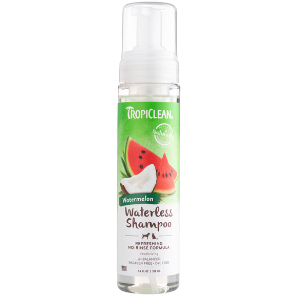 Tropiclean Watermelon Waterless Shampoo 218ml – No-Rinse Cleansing Foam with Refreshing Scent