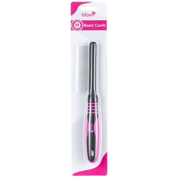Blovi Basic Grooming Comb – 24 Medium-Spaced Pins, Lightweight and Durable Design
