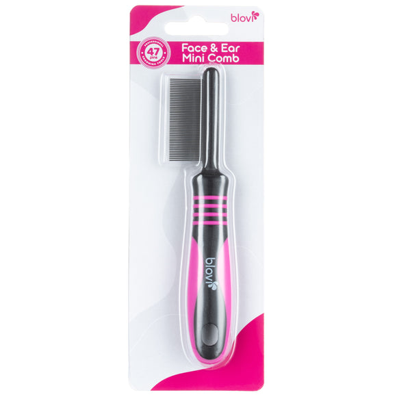 Blovi Face & Ear Mini Comb – Ultra-Fine 47 Pin Detail Tool for Delicate Areas