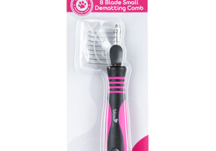 Blovi 8-Blade Dematting Comb – Small Curved Teeth, Removes Tangles and Mats Easily