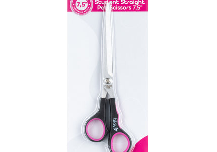 Blovi Student Straight Grooming Scissors 7.5in – Micro-Sharpened Precision Blades, Lightweight Design