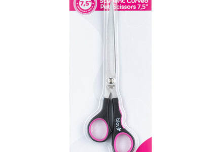 Blovi Student Curved Grooming Scissors 7.5in – Precision Micro-Sanding Blades, Lightweight Design