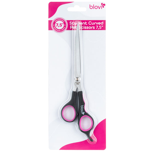 Blovi Student Curved Grooming Scissors 7.5in – Precision Micro-Sanding Blades, Lightweight Design