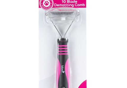 Blovi 10-Blade Dematting Comb – Straight Cross-Shaped Tool with 10 Teeth for Removing Tangles