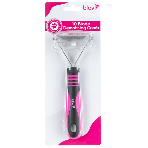 Blovi 10-Blade Dematting Comb – Straight Cross-Shaped Tool with 10 Teeth for Removing Tangles