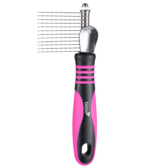 Blovi 12 Blade Dematting Comb – Stainless Steel Teeth, Smooth Tangle Removal Tool