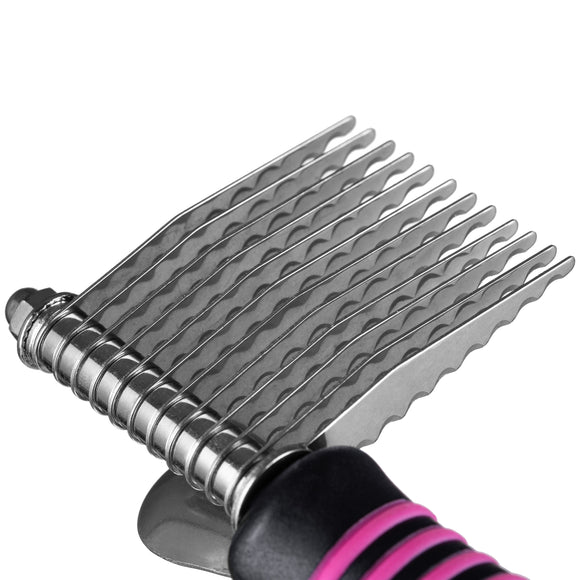 Blovi 12 Blade Dematting Comb – Stainless Steel Teeth, Smooth Tangle Removal Tool